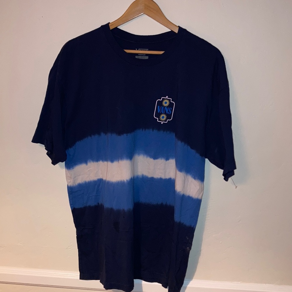 🛢🛹 VANS Premium ‘Never At A Loss’ Skull T-Shirt Blue Size XL 100% Cotton 🛹🧨